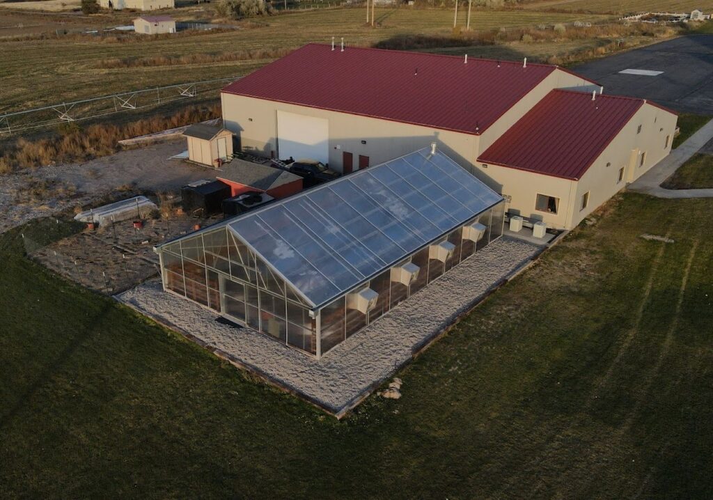Greenhouse outside of Ag building, American Falls High School