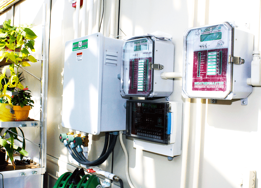 Greenhouse utilities electrical control panel